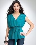 IMAGE OF Chiffon Detail Surplus Top - FANFARE (S)