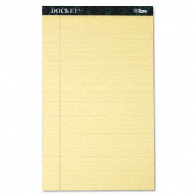 Docket Legal Ruled Pad - Legal Rule/Size, Canary, 12 50-Sheet Pads per Pack(sold in packs of 3) Docket Legal Ruled Pad - Legal Rule/Size, Canary, 12 50-Sheet Pads per Pack(sold in packs of 3)