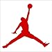 Air Jordan Nike Jumpman Logo Vinyl Sticker Decal-Red-9 Inch