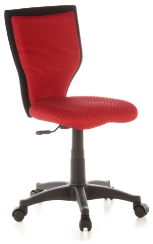 HJH Office/Buerostuhl24 670010 Kinder B&uuml;rostuhl / Drehstuhl Kiddy Lux Netzstoff, rot