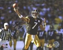 Ben Roethlisberger Pittsburgh Steelers - Throwing in Black Jersey - 8x10 Autographed Photograph