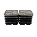 Prefer Green 3-Compartment Bento Box / Durable Plastic Lunch Boxes Sets, Meal Prep, Portion Control Containers,Food Storage [10 Pack]