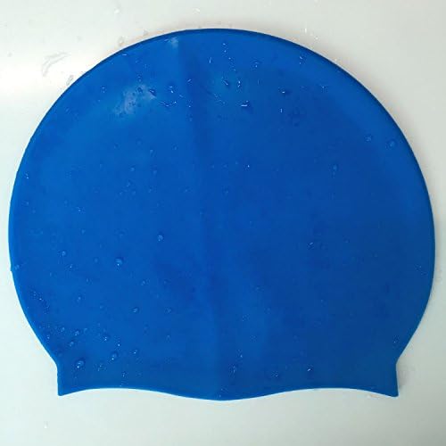 YYCAM Preimum Waterproof Soft Silicone Swim Cap for Kids (Blue )