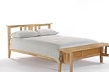 Thyme Twin Platform Bed w/ Natural Finish plus Footboard Bench