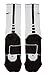Nike Hyper Elite Cushioned Basketball Socks (Medium, White/Black)