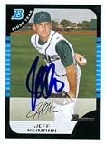 Jeff Niemann Autographed/Hand Signed Baseball Card (Tampa Bay Rays)