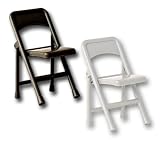 Black & Silver Folding Chair - Wrestling Figure Accessories (For WWE & TNA Action Figures)IMAGE