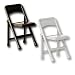 Black & Silver Folding Chair - Wrestling Figure Accessories (For WWE & TNA Action Figures)_s-1