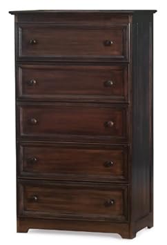 Atlantic Furniture Manhattan 5 Drawer Chest in Antique Walnut,Atlantic Furniture,366990