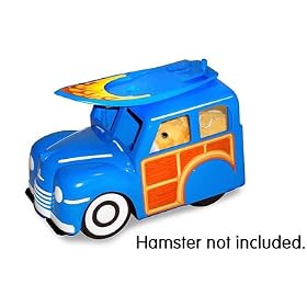 Zhu Zhu Pet Hamster Deluxe Accessories:  Woody Wagon & Surfboard