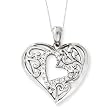 Sterling Silver Forever in My Heart Mother Sentimental Expressions Necklace
