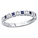 14K White Gold September Birthstone Stackable