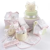 "Patty Cake" Pink Nine-Piece Layette Set in Keepsake Gift Box Tower