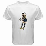 Men's Customized WOMEN JUMP JUMPING BALL VOLLEYBALL 100% Cotton White T-shirt