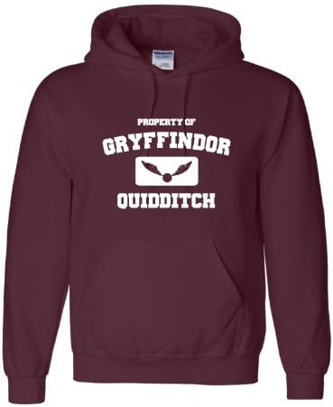 X-Large Maroon Adult Property Of Gryffindor Quidditch Hooded Sweatshirt Hoodie