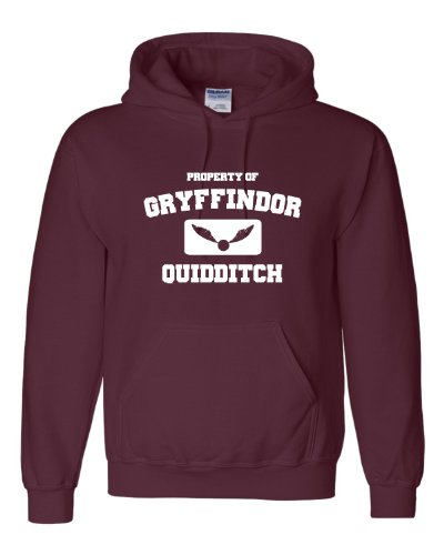 X-Large Maroon Adult Property Of Gryffindor Quidditch Hooded Sweatshirt Hoodie