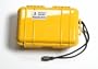 Pelican 1050 Yellow Micro Case with Solid Yellow Lid and Carabiner