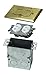 ENERLITES Flip Lid Cover Floor Box kit, 5” x 2.89” 1-Gang Cover, 20A Tamper-Weather Resistant Receptacle Outlets, Watertight Gasket, Corrosive Resistant Hardware, 975507-C, Brass (705507-C)