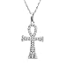 10k White or Yellow Gold Diamond Ankh Pendant (1/5 cttw, I-J Color, I3 Clarity), 18