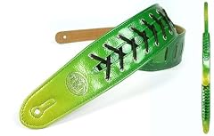Green 'Lace Series' Faux Leather Guitar Strap for Electric/Acoustic/Bass Guitar