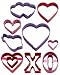 Wilton Valentine 9 Piece Color Anodized Cookie Cutter Set