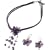 Oi! Amethyst  and Crystal Flower Necklace and Earring Set - N0606/E0606