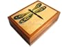 Wooden Box, 5027, Polish Handcrafted Box with Dragonfly, 6"x4'x1.75".