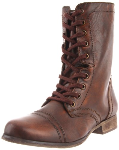 Steve Madden Women's Troopa Boot,Brown Leather,8.5 M US