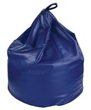 Kitchen & Housewares : Gloss Faux Leather Navy Blue  Bean Bag fully filled with Beans