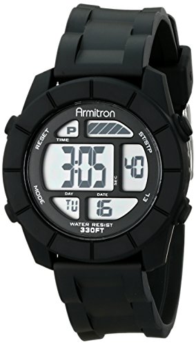 Armitron Sport Unisex 45/7043BLK Digital Watch With Black Resin Band