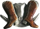 Mens COWBOY BOOTS Alternative Retro Metal Belt Buckle
