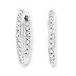 14K White Gold 1/2 ct. Diamond ''In and Out'' Hoop Earrings