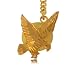 Diamond Tie Tack Golden Eagle Bird Character Tie Clasp