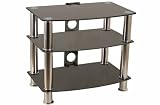 Portability GTS-2 Black Glass TV Stand