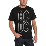 Buy Impact Mens AC DC Stacked Logo Short-Sleeve Jersey T-Shirt by Impact
