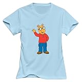 StaBe Woman's Arthur Cartoon T-Shirt Artist S SkyBlue