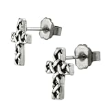Sterling Silver Celtic Cross Stud Earrings