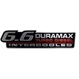 6.6L Liter Duramax Intercooled Turbo Diesel Emblem for Chevy Chevrolet Silverado... 