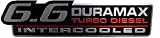 6.6L Liter Duramax Intercooled Turbo Diesel Emblem for Chevy Chevrolet Silverado Express Kodiak Topkick GMC Sierra Savana Savanna HD General Motors Hummer H1 Alpha Pickup Vans Trucks
