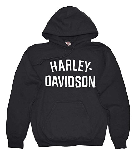 Harley-Davidson Men's Heritage Pullover Hooded Sweatshirt Black Hoodie 30296635