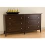 Manhattan 6-Drawer Dresser - Espresso