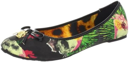 Iron Fist Women's Reina Muerte Ballet Flat,Black,8 M US
