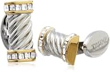 Donald Trump Men's Cufflinks,Silver/Gold,One Size