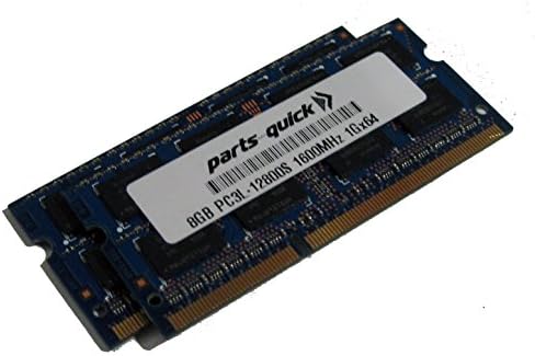 16GB Kit 2 x 8GB Memory for ASUS ROG G751JY DDR3L 1600MHz PC3L-12800 SODIMM RAM (PARTS-QUICK BRAND)
