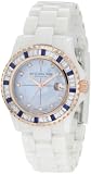 Stuhrling Original Women's 273S.12EP8 Gala Aurora Swiss Quartz Date Swarovski Bezel Pink Mother-Of-Pearl Dial Ceramic White Watch
