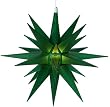 14" Lighted Green Moravian Star Hanging Christmas Light