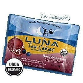 Clif Bar, Luna Tea Cakes Tea Infused Baked Snack, Berry Pomegranate For Longevity Cakes