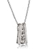 Sterling Silver Designer Style Crystal Necklace 16"
