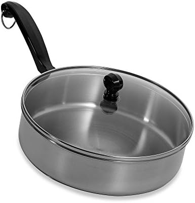 Farberware® Classic Series II Stainless Steel 3-Quart Covered Saute Pan | Polished Stainless Steel Construction Offers Superior Durability