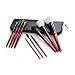 10-teiliges Delux Make-Up Pinselset(Rot) von BHCosmetics